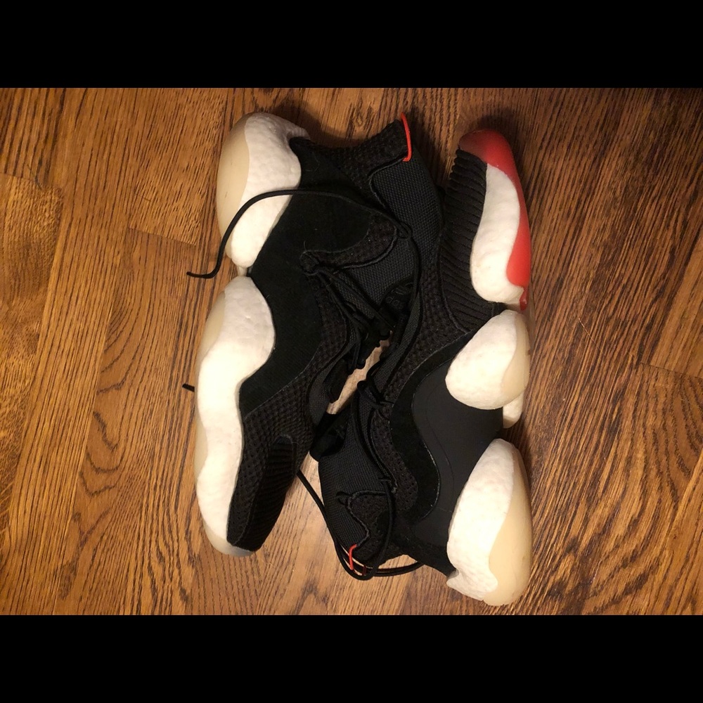 Adidas size 10 black Pharrell x Crazy BYW X black gun